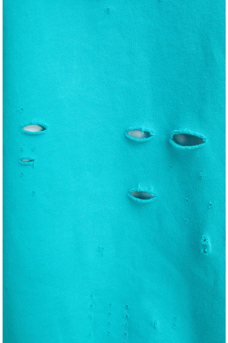 Logo Destroyed Hoodie, Alternate, color, TURQUOISE