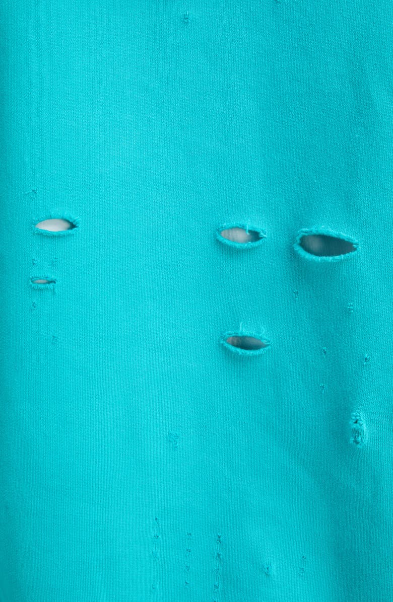 Balenciaga Logo Destroyed Hoodie, Alternate, color, 