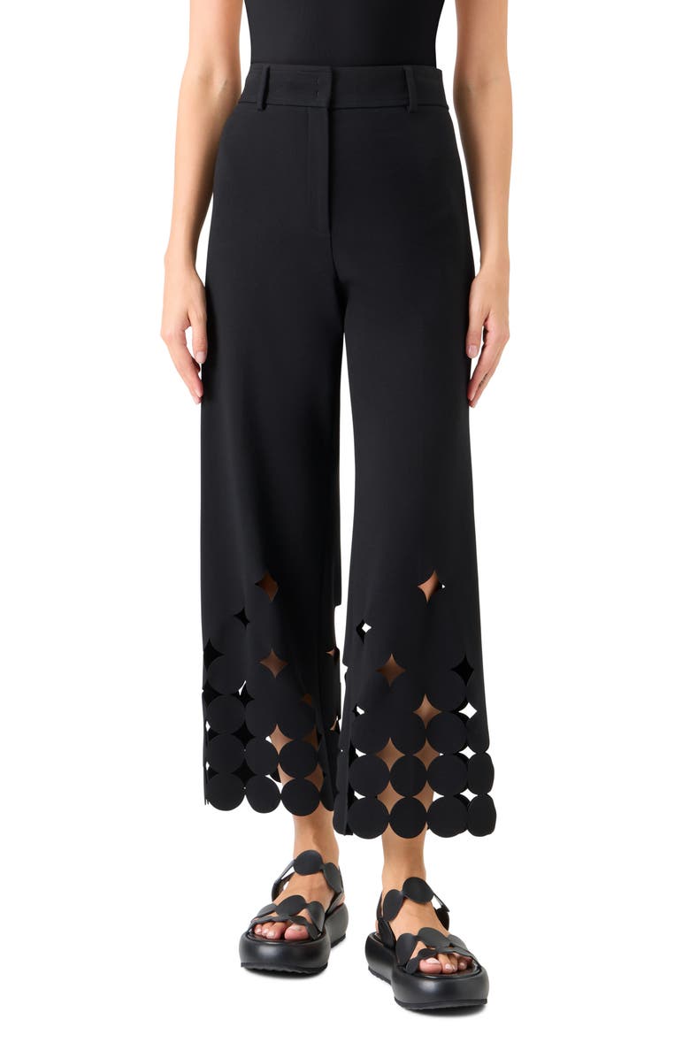 Akris punto Dot Cutout Pants, Main, color, Black