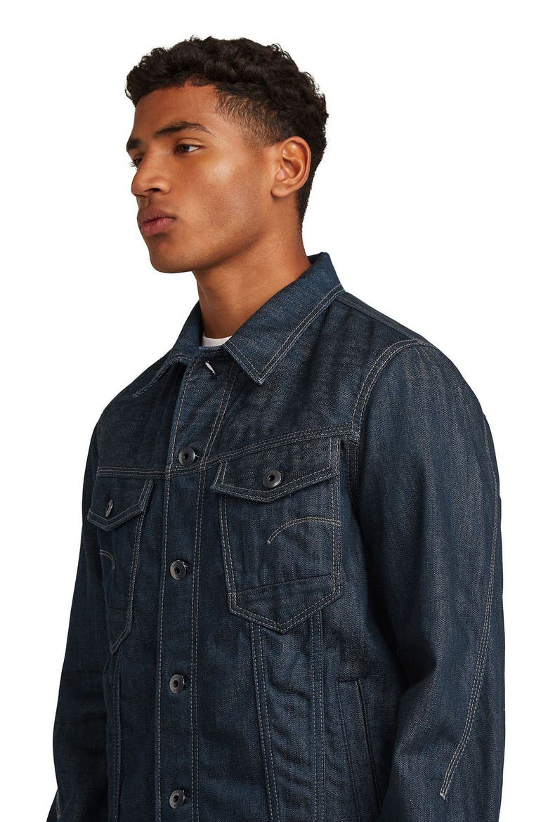 Slim 3D Dart Jacket, Alternate, color, NEO RAW DENIM