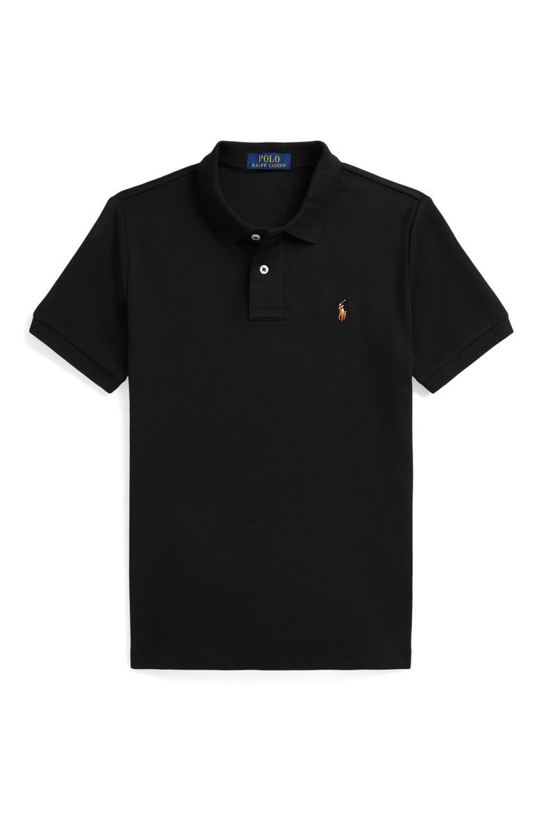 Kids' Cotton Interlock Polo, Main, color, POLO BLACK