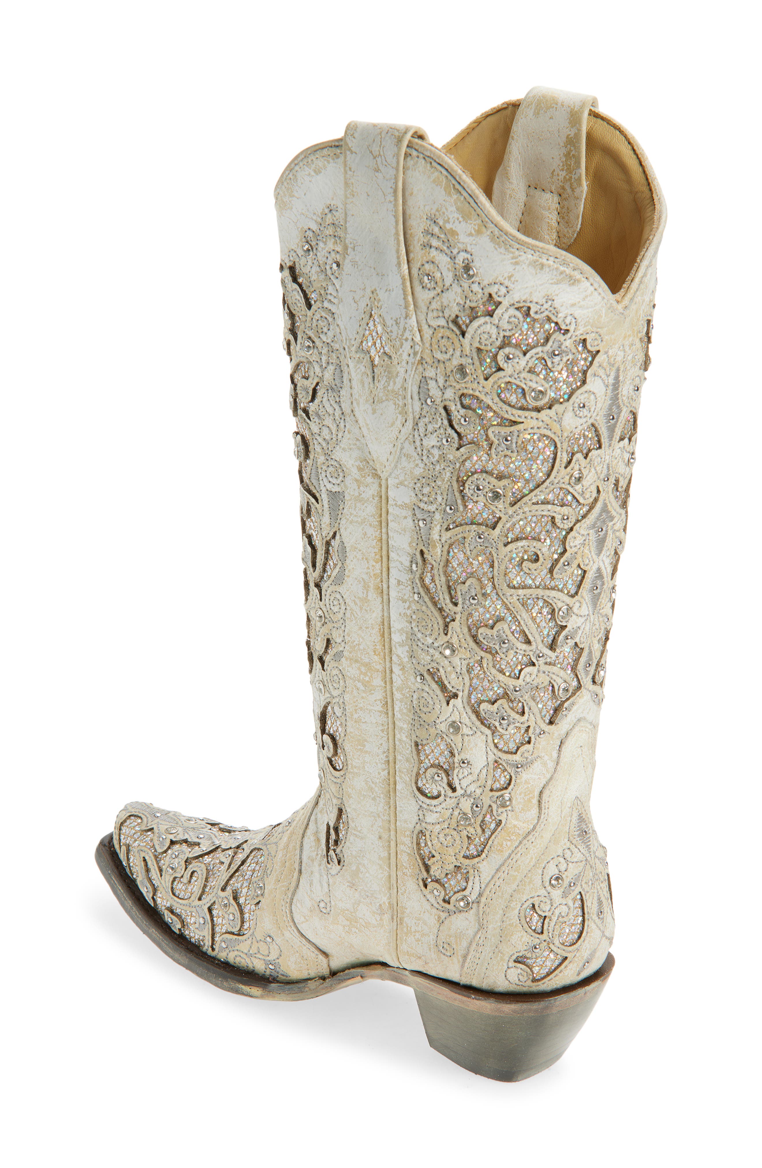CORRAL Glitter Mid Calf Western Boot, Alternate, color, 