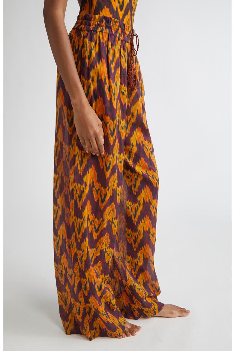 Azra Print Wide Leg Cover-Up Pants, Alternate, color, TERRA