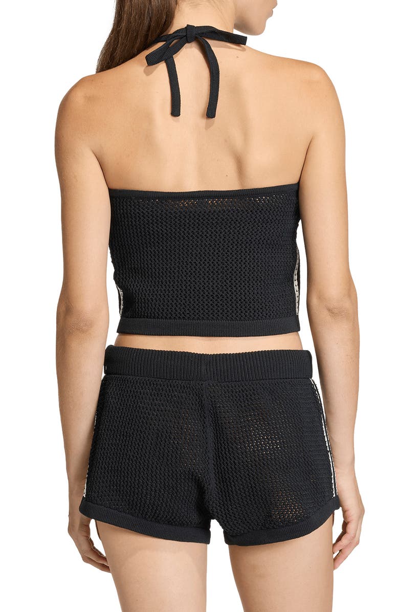 adidas Originals Open Stitch Halter Top, Alternate, color, 