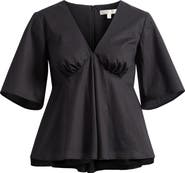 WAYF Zelma V-Neck Babydoll Top