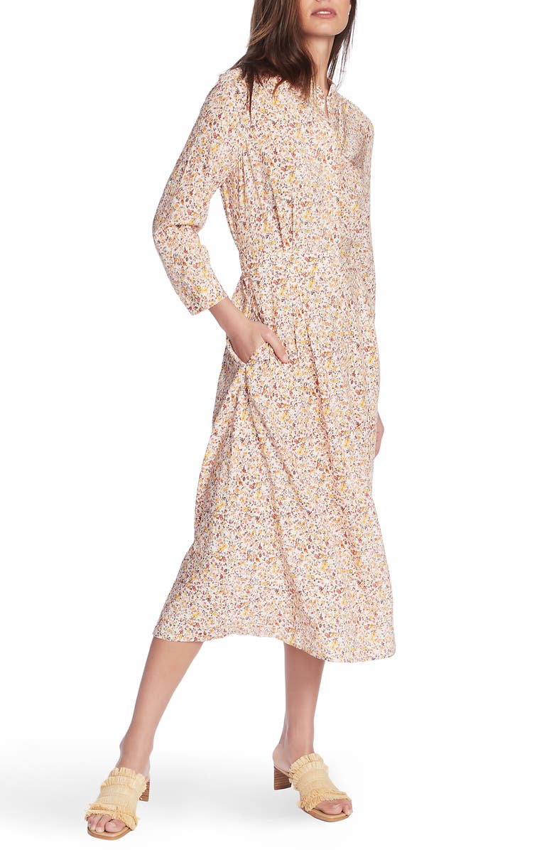 Court & Rowe Woodland Ditzy Long Sleeve Midi Shirtdress, Alternate, color,