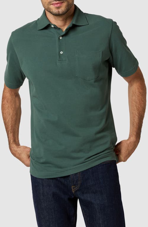 Sid Mashburn Pima Cotton Piqué Polo in Dark Spruce Pique 