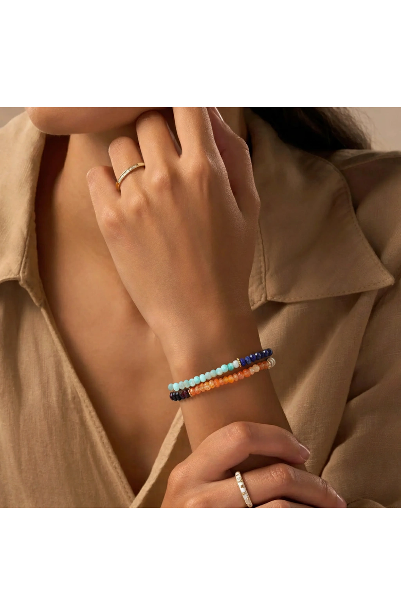 Karma and Luck Chakra Bloom Gemstone Heart Wrap Bracelet, Alternate, color, 