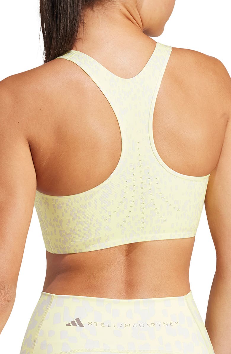 adidas by Stella McCartney TruePurpose Power Impact Training Medium Support Sports Bra, Alternate, color, Blush Yellow