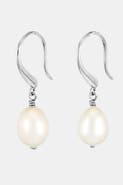 Dower & Hall White Baroque Pearl Earrings