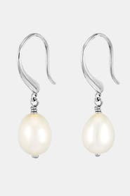 Dower & Hall White Baroque Pearl Earrings