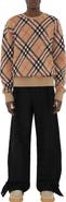 Burberry Check Wool Mohair Blend Sweater