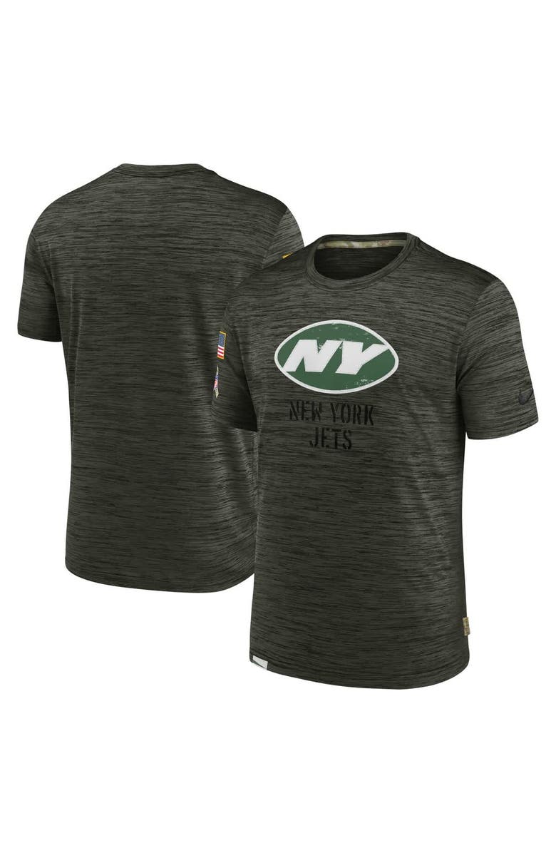 Nike Men's Nike Olive New York Jets Salute to Service Velocity Team T-Shirt, Alternate, color, 