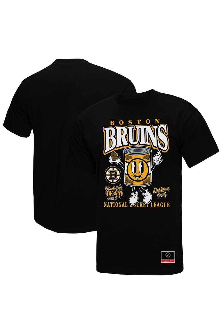 Men's Mitchell & Ness Black Boston Bruins Local Food T-Shirt, Main, color, Black