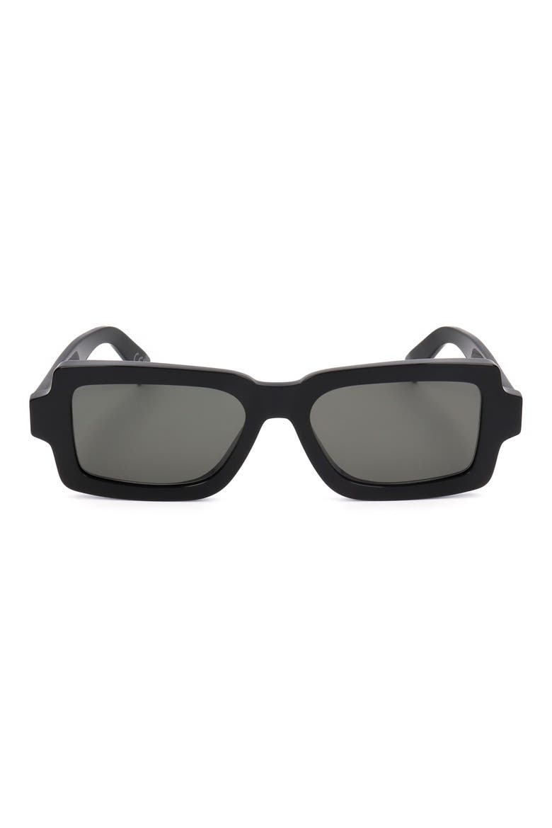 54mm Square Sunglasses, Main, color, BLACK