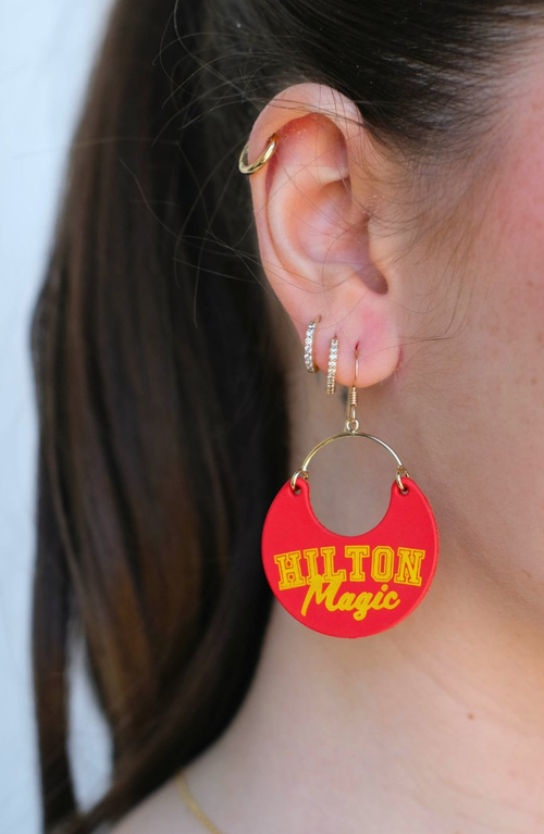 Nickel & Suede University Ninas Earrings In Silver