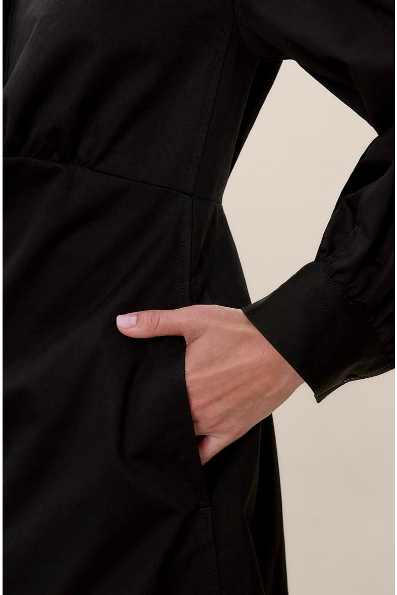 Elspeth Twill Dress, Alternate, color, Black