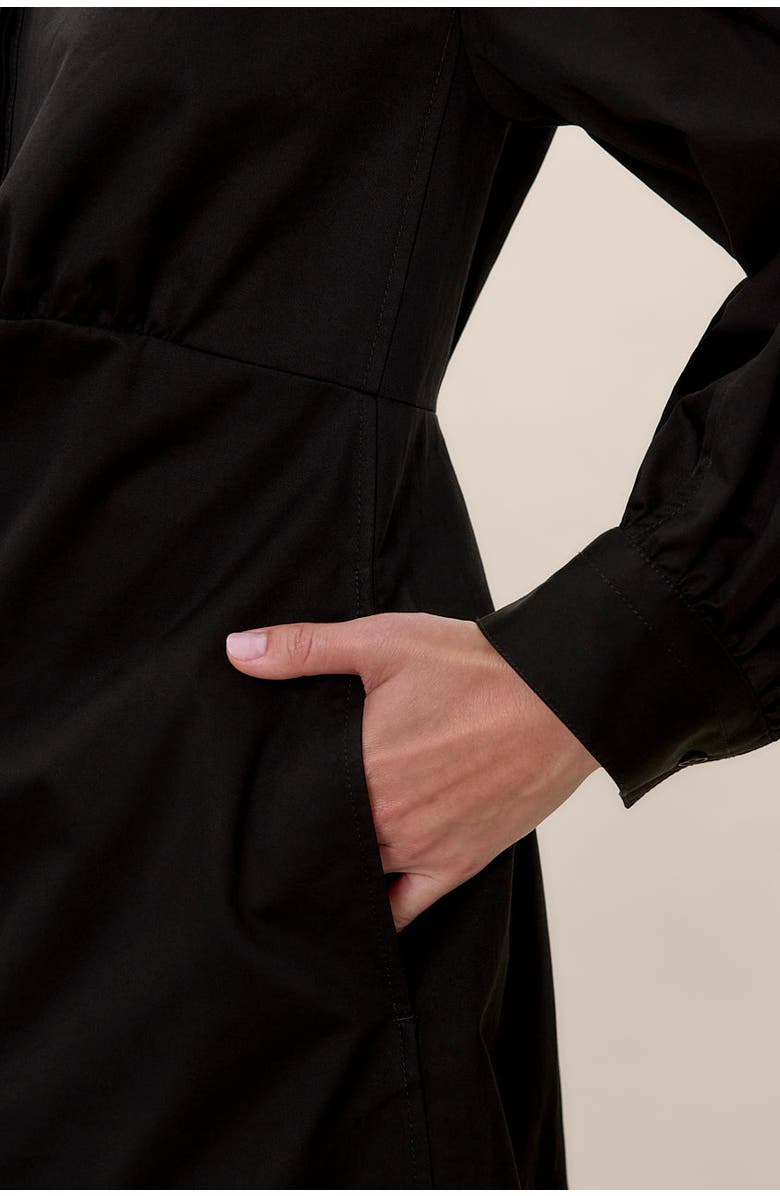 Rebecca Taylor Elspeth Twill Dress, Alternate, color, Black