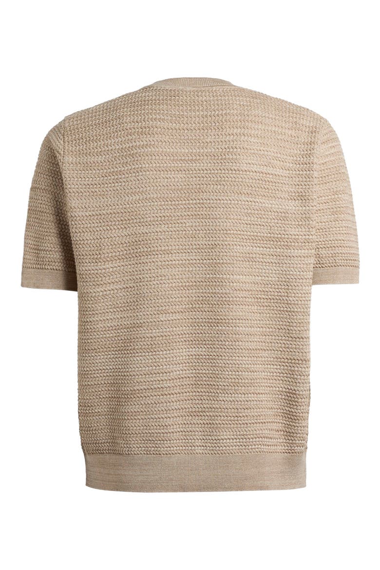 Roma Textured Cotton T-Shirt, Alternate, color, BEIGE/ BROWN