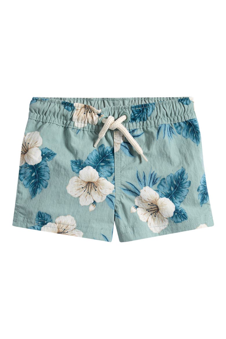 Floral Swim Trunks, Main, color, HIBISCUS