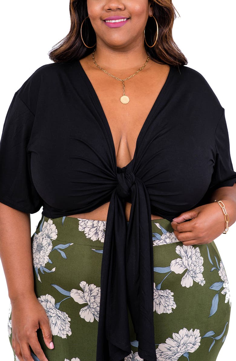 KIN by Kristine Tie Front Top, Alternate, color,