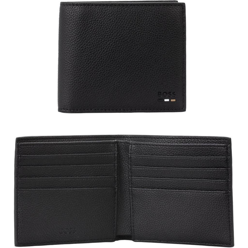 Hugo Boss Hugo Ray Faux Leather Bifold Wallet In Black