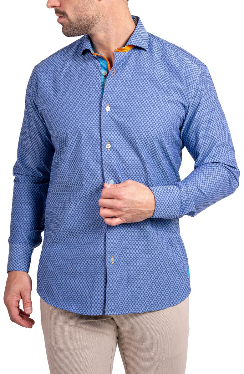 Maceoo Einstein Ascension Contemporary Fit Button-Up Shirt, Alternate, color, Blue
