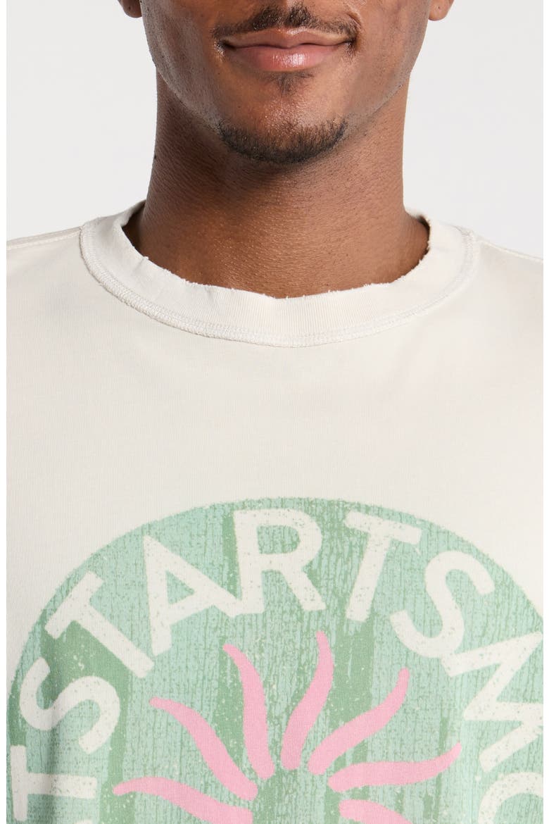 Sol Graphic T-shirt, Alternate, color, ANTIQUE WHITE/ WASHED GREEN