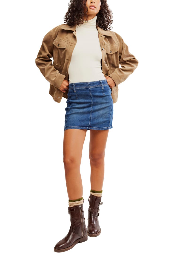 Daylight Denim Miniskirt, Alternate, color, HELIX