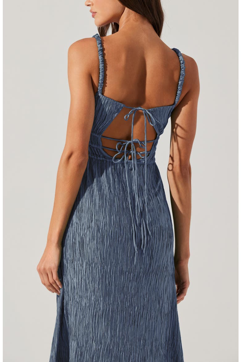 Neelam Shirred Maxi Dress, Alternate, color, BLUE