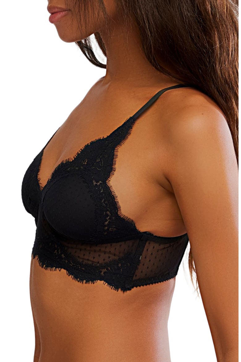 Intimately FP Fiona Longline Bralette, Alternate, color, BLACK
