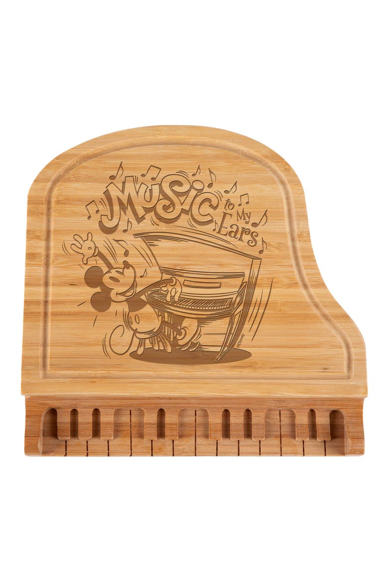 Mickey Mouse Piano Cheeseboard Set, Alternate, color, BROWN