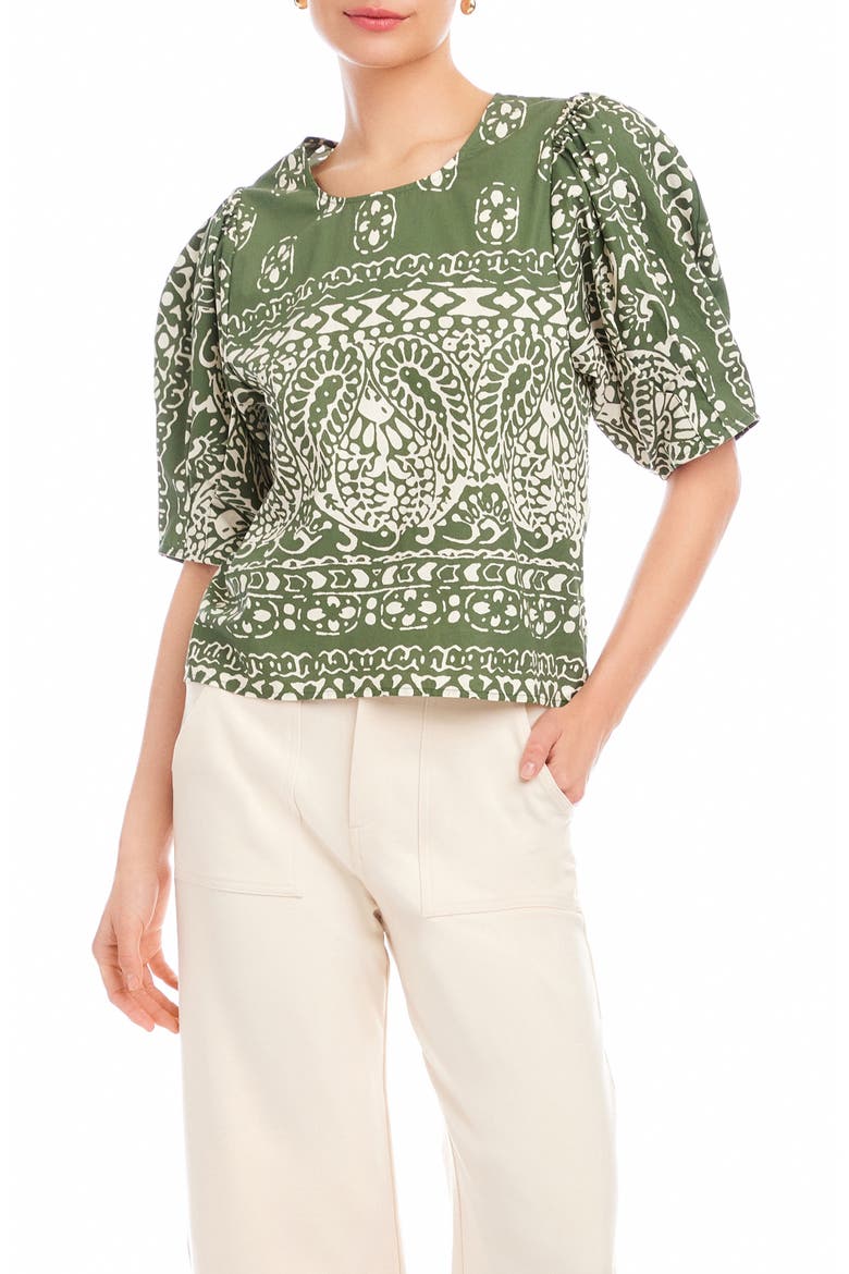 Rosie Puff Sleeve Top, Main, color, PRINT