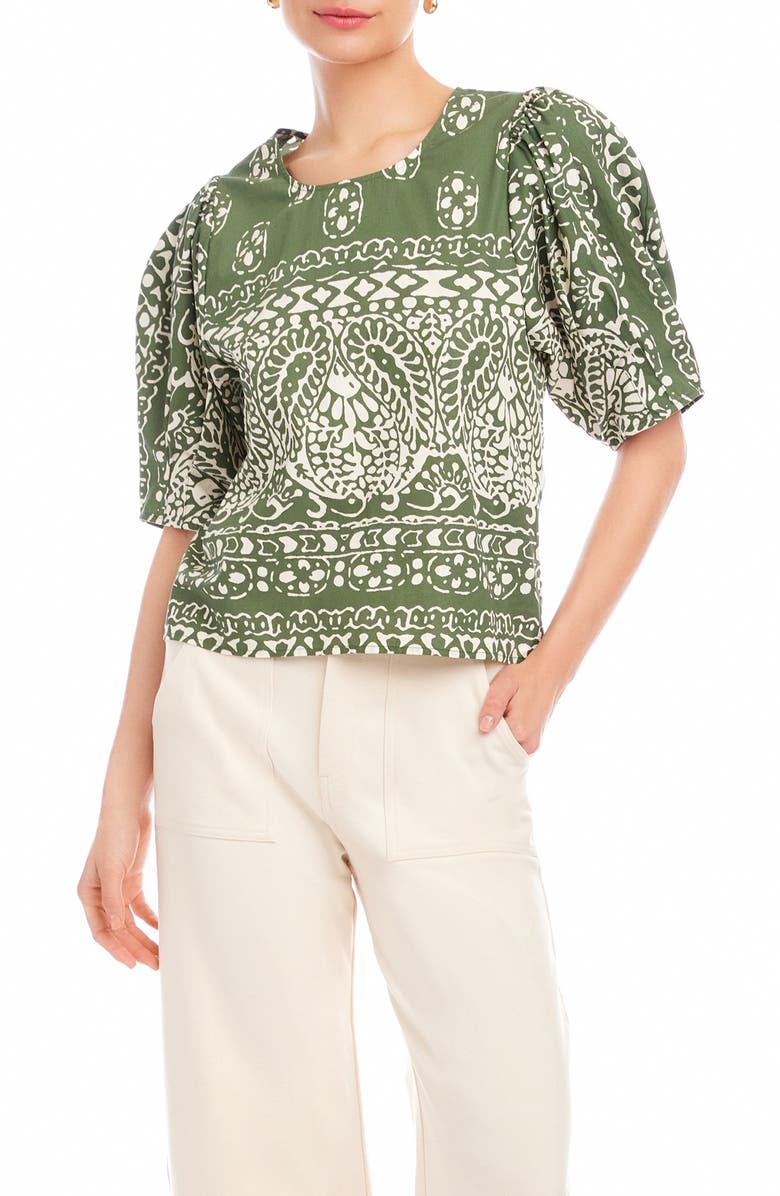 FIFTEEN TWENTY Rosie Puff Sleeve Top, Main, color, Print