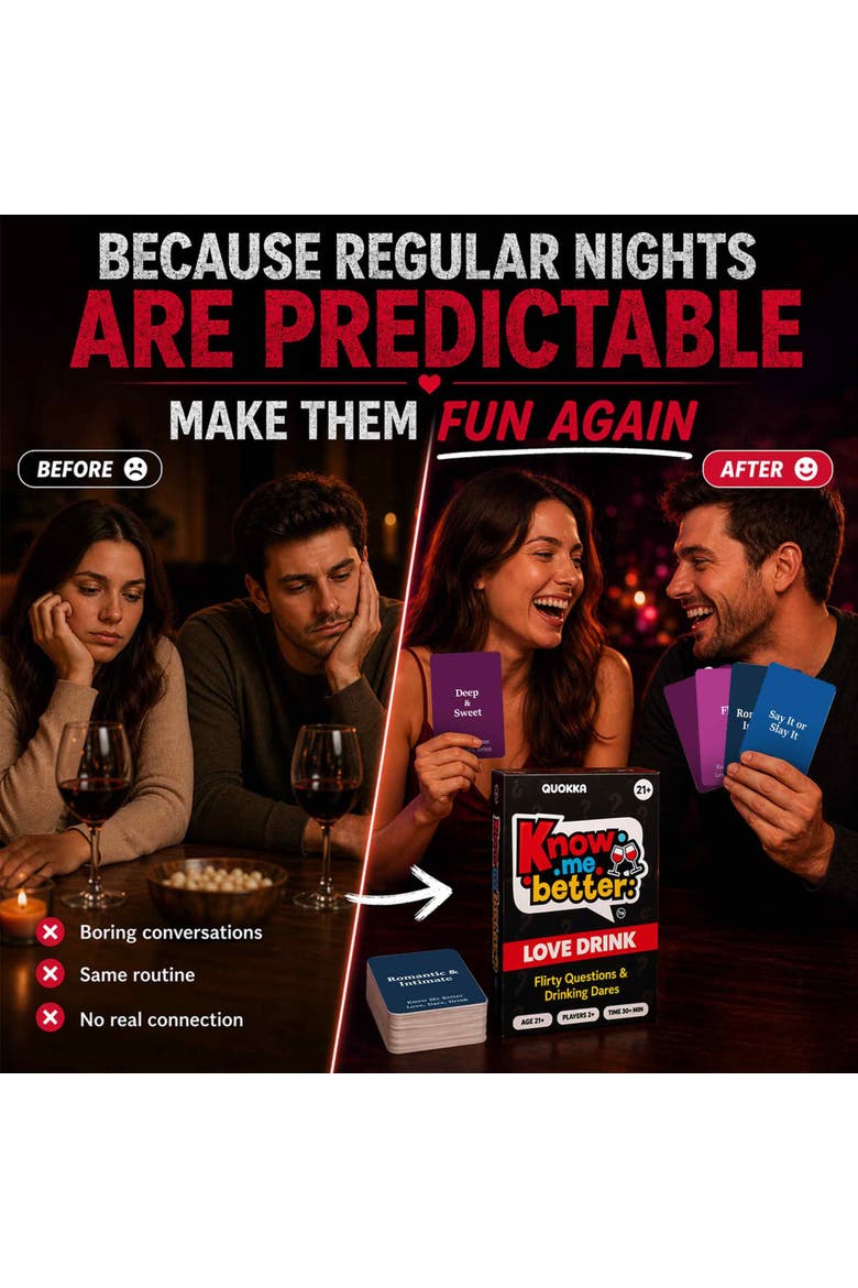 Couples Conversation & Date Night Card Games Set, Alternate, color, Love Drink