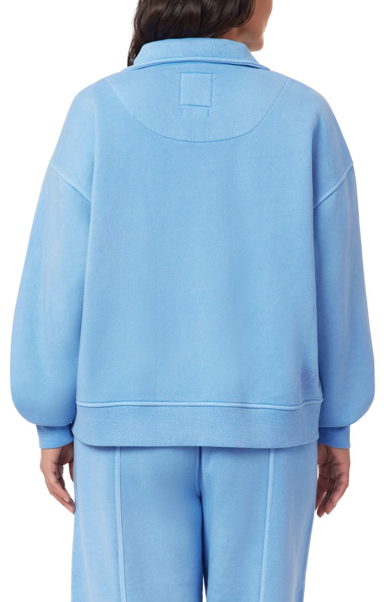 C & C California Waverly Quarter Zip Pullover Sweater, Alternate, color, Blue Bell