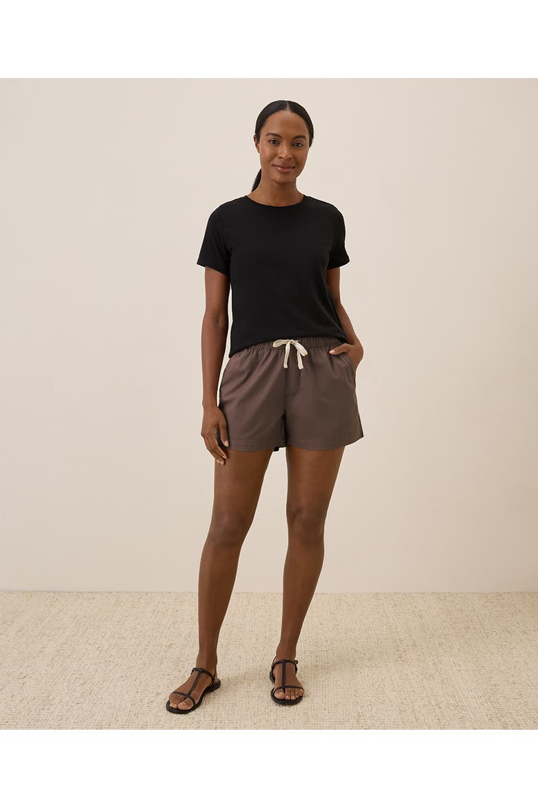 Luxe Stretch Jersey Slim Tee, Alternate, color, Black