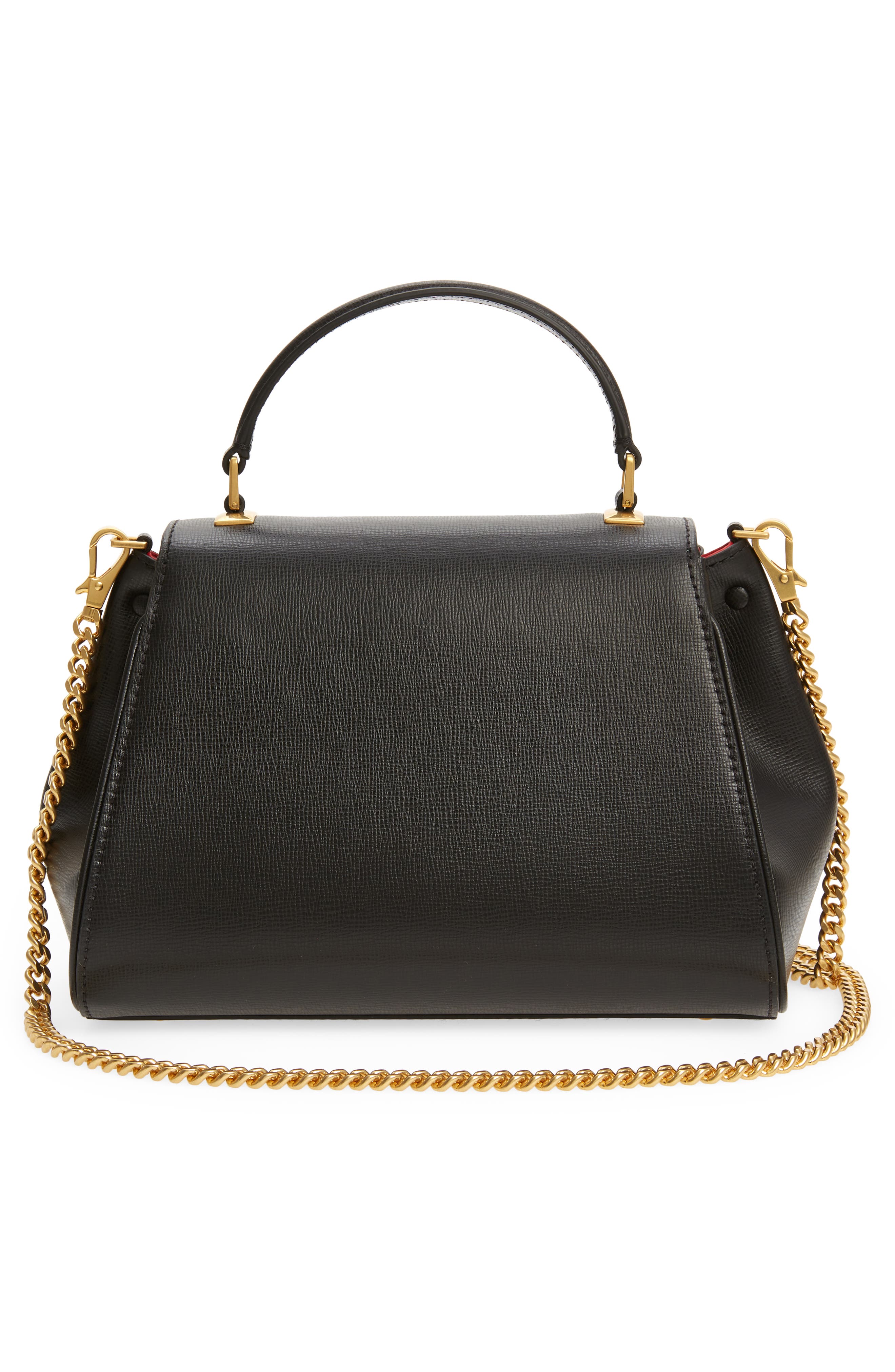 Valentino Garavani Small Rockstud Alcove VLOGO Leather Top Handle Bag, Alternate, color, 