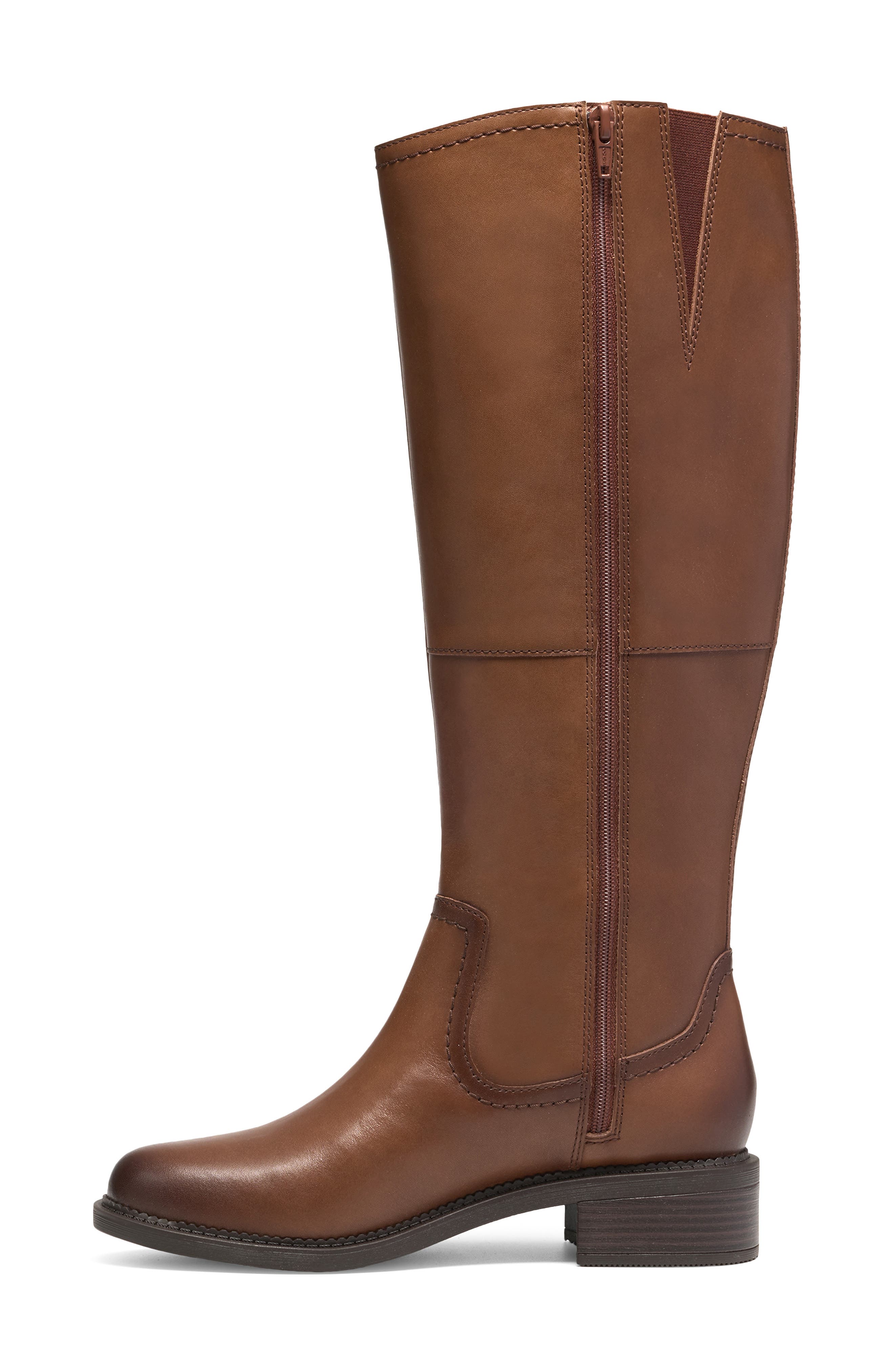 Maye Ride Boot, Alternate, color, BRITISH TAN LEATHER
