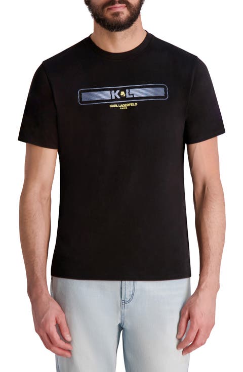 Blocky Logo Cotton Graphic T-Shirt