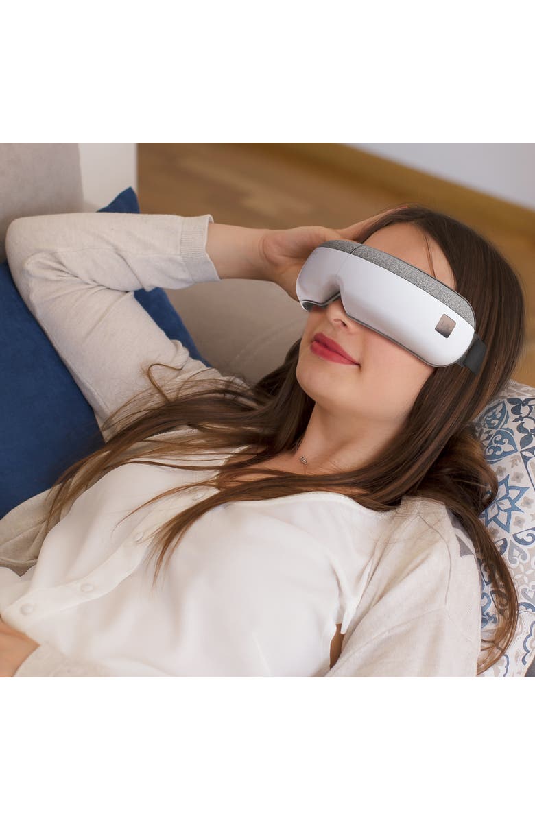 MIKO Gaze Eye Massager with Heat & Bluetooth, Alternate, color, White