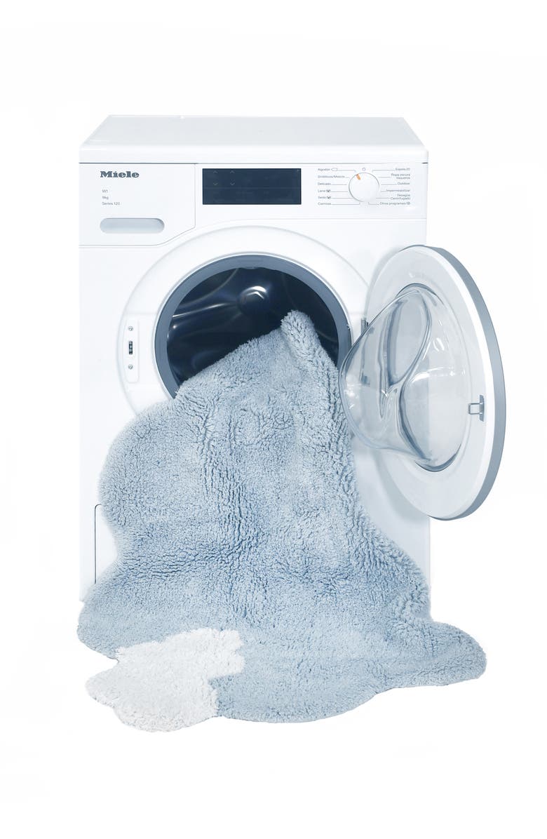 Lorena Canals Mini Dream Washable Cotton Blend Rug, Alternate, color, Light Blue White