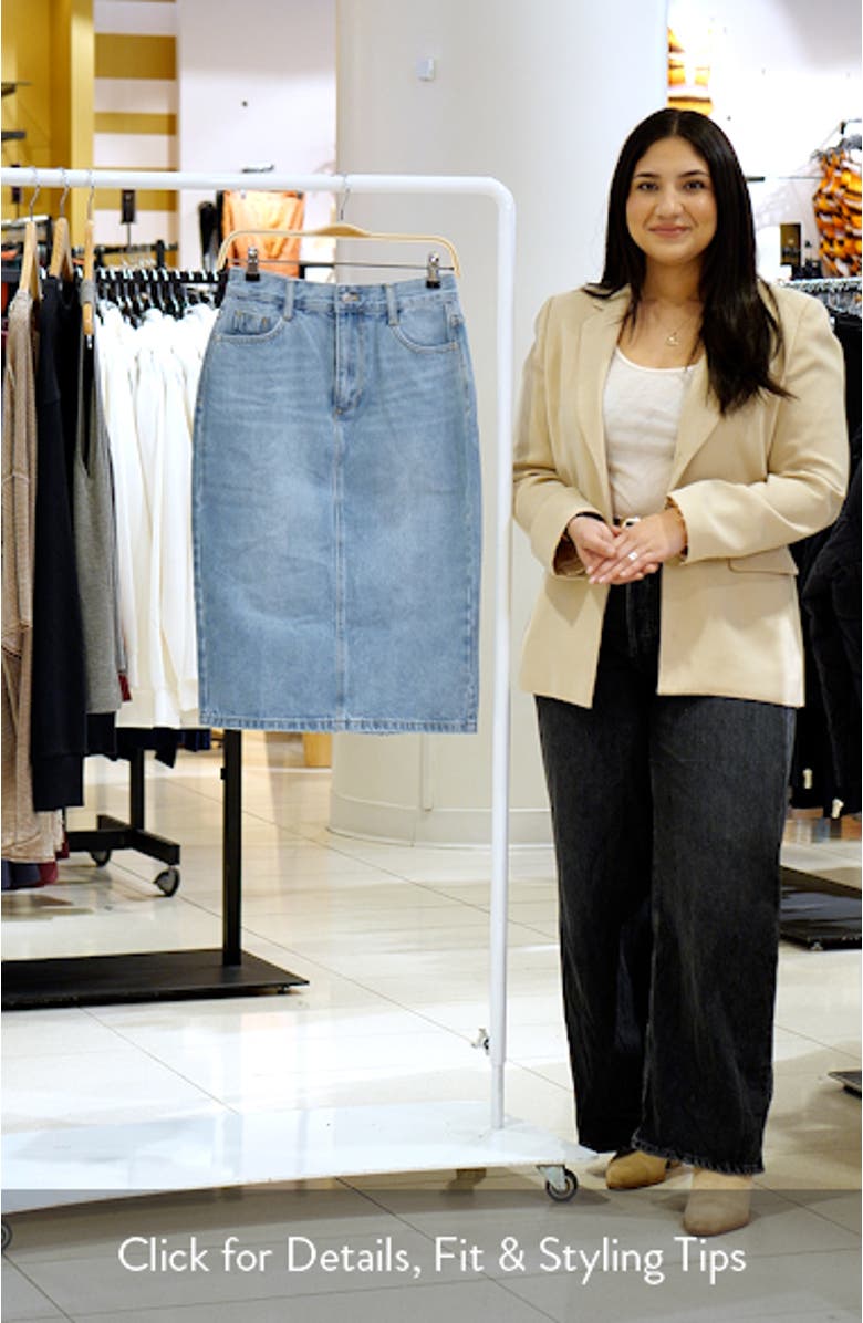 Denim Midi Skirt, sales video thumbnail