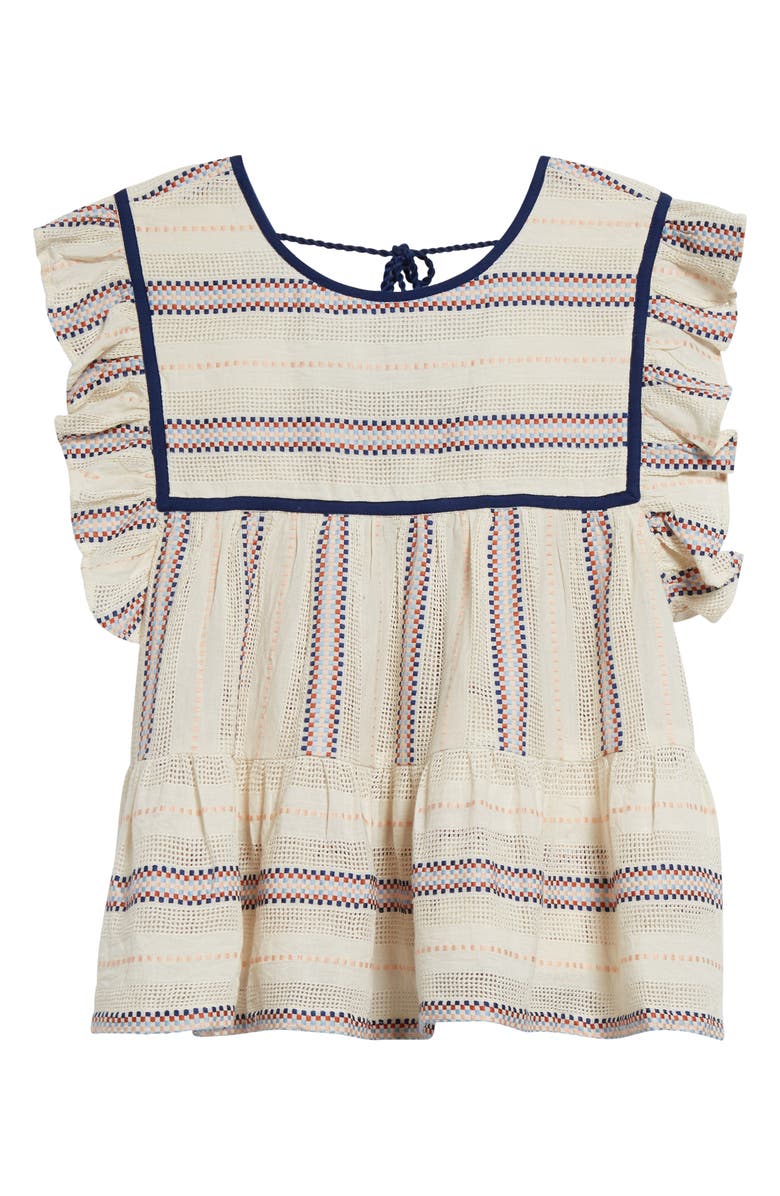 MILLE Chelsea Ruffle Cotton Blend Top, Alternate, color,