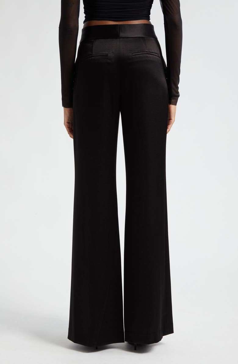 Alice + Olivia Dylan High Waist Wide Leg Pants, Alternate, color, Black