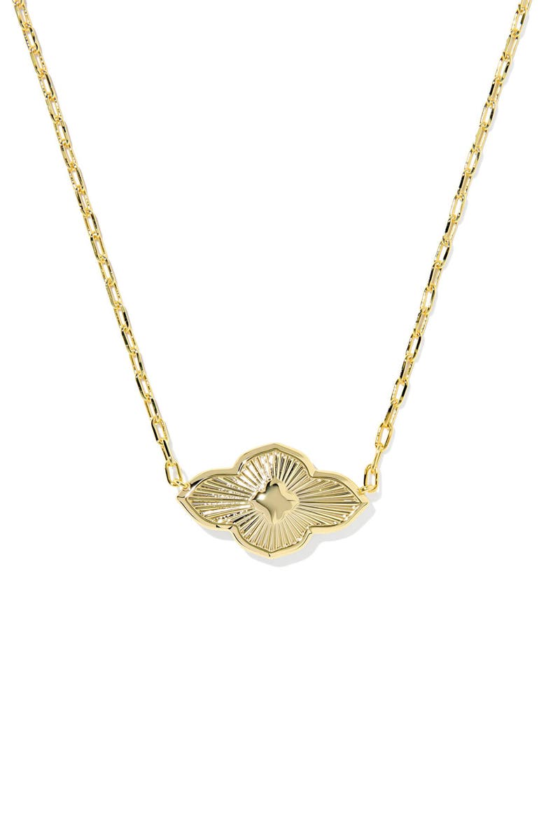 Kendra Scott Abbie Short Medallion Pendant Necklace, Alternate, color, Gold Neutral Mix