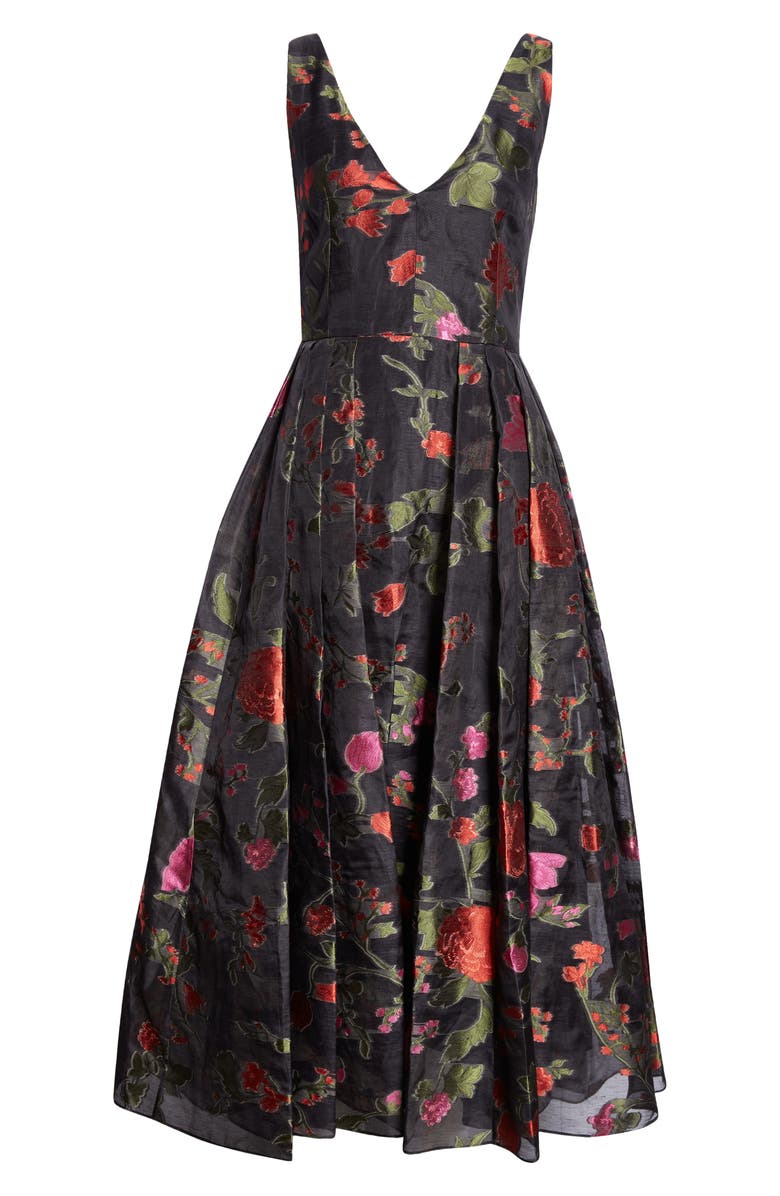 Erdem Floral Fil Coup Organza Fit & Flare Dress | Nordstrom