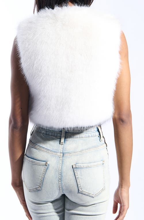Azalea Wang Meela Faux Fur Vest In White