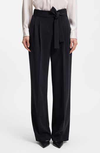 Tapiana Pleated Tie Waist Straight Leg Pants
