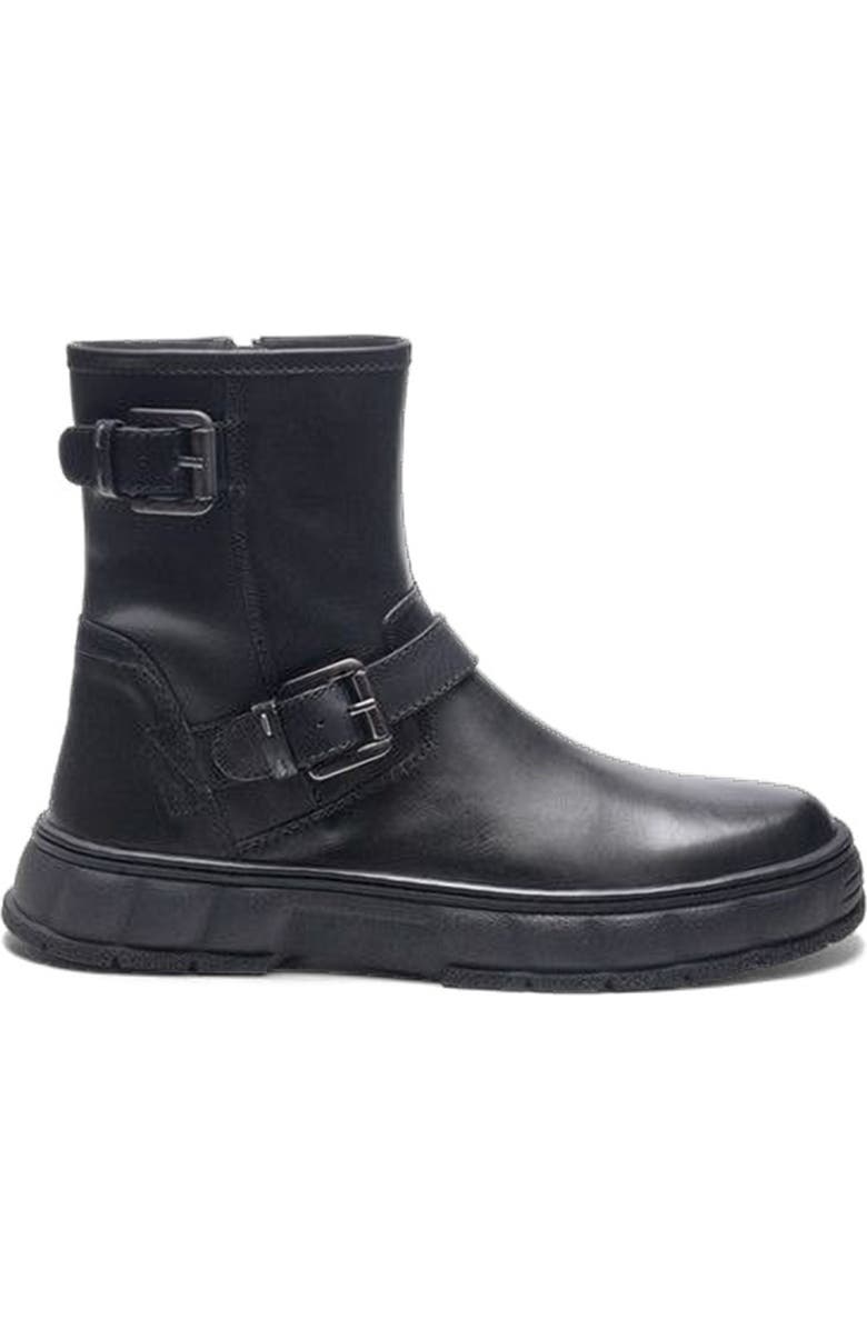 A. Veer Ranger Biker Boot, Main, color, Black Nubuck